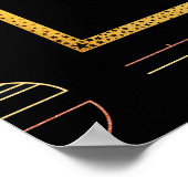 エルテデコスタイルレディーポスター – 金ゴールド/イエロー ポスター (角)