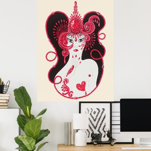 エルテ大切- The Stones Suite, Ruby, 1969 ポスター (ホームオフィス)