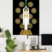 エルテ – エメラルドの花瓶[ナイトバージョン] ポスター (ホームオフィス)