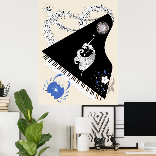 エルテ – ザ〔占星術の〕十二宮図スイートがん ポスター (ホームオフィス)