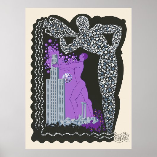 エルテ – ザ〔占星術の〕十二宮図スイートアクエリアス ポスター (正面)