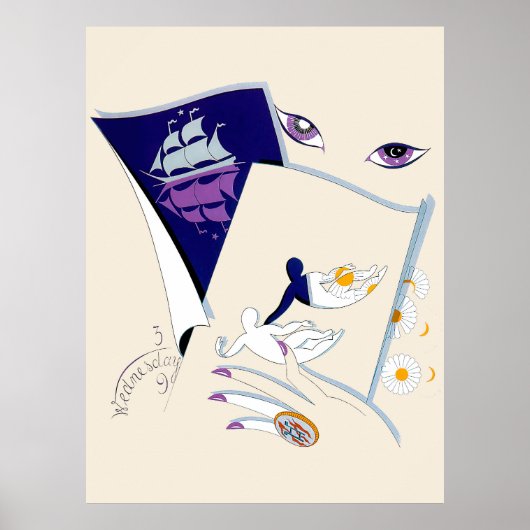 エルテ – ザ〔占星術の〕十二宮図スイートジェミニ ポスター (正面)