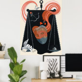 エルテ – ザ〔占星術の〕十二宮図スイート,リブラ ポスター (ホームオフィス)