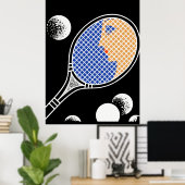 エルテ – ラブアンドテニススイート,テニス ポスター (ホームオフィス)
