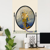 エルテ – 女性とサテュロ ポスター (ホームオフィス)