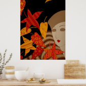 エルテ – 季節と秋[夜] ポスター (キッチン)