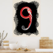 エルテ – 数字スイート、数字9 ポスター (キッチン)