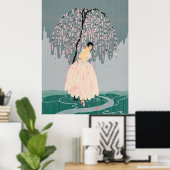 エルテ – 花の傘 ポスター (ホームオフィス)