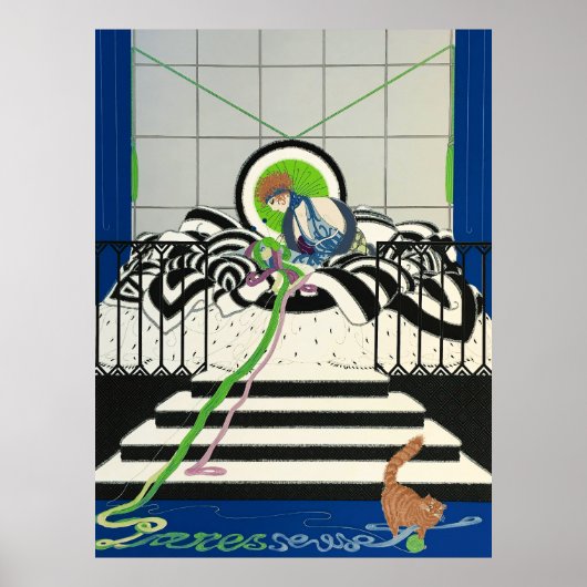 エルテ – Paresseuse, 1980 ポスター (正面)