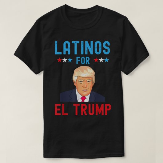 エルトランプ用ラティノス誇りを持ったト – トランプ選サポータ Tシャツ (デザイン正面)