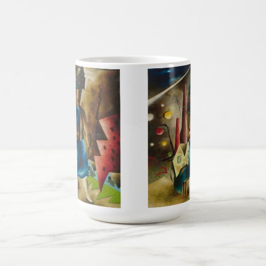 エルドジェ・コルターの立ち退き抽象芸術 コーヒーマグカップ (中央)