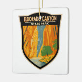エルドラドキャニオン州パークコロラドヴィンテージアート セラミックオーナメント (左)