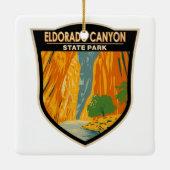 エルドラドキャニオン州パークコロラドヴィンテージアート セラミックオーナメント (裏面)