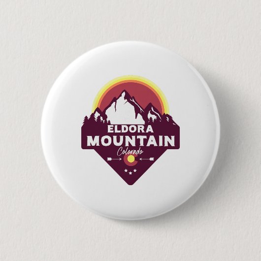 エルドラ山 コロラド州 コ ロッキー山脈 ハイキング 缶バッジ (正面)