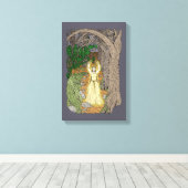 エルドリッチの愛人(森の妖精の女性) キャンバスプリント (インサイチュ (ウッドフロア))