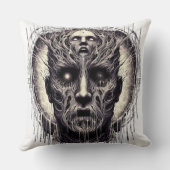 エルドリッチホラー：サイケデリックスカル&ルーツアート クッション (裏面)