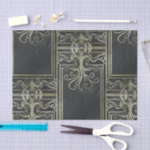 エルドリッヒティッシュペーパー(黒と金ゴールド) 薄葉紙 (クラフト)