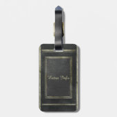 エルドリッヒ·ラゲージ·タグ（黒）と金ゴールド ラゲッジタグ (裏面縦)