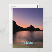 エルニドの夕日 ポストカード (正面/裏面)