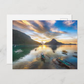 エルニドの夕日 ポストカード (正面/裏面)