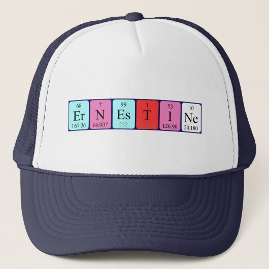 エルネスティン周期表名hat キャップ (正面)