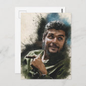エルネストCHEゲバラ抽象芸術水彩ポートレートP ポストカード (正面/裏面)