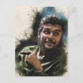 エルネストCHEゲバラ抽象芸術水彩ポートレートP ポストカード (正面)