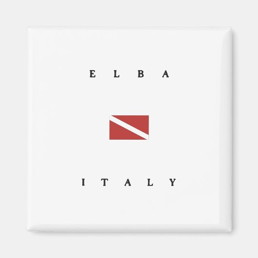 エルバイタリアスキューバダイブ国旗 マグネット (正面)
