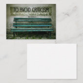 エルバート感動的・うらなり引用文「批判」 ノートカード (正面/裏面)