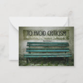 エルバート感動的・うらなり引用文「批判」 ノートカード (正面)