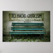 エルバート感動的・うらなり引用文「批判」 ポスター (正面)