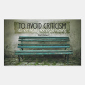 エルバート感動的・うらなり引用文「批判」 長方形シール (正面)