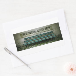 エルバート感動的・うらなり引用文「批判」 長方形シール