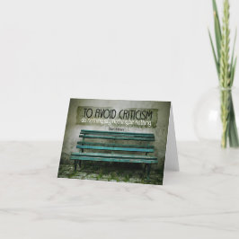 エルバート・ハバードの名言「批判」 サンキューカード