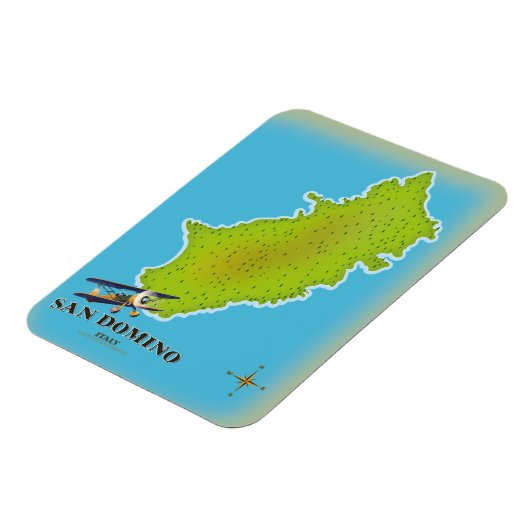 エルバ島イタリア地図トラベルポスター マグネット (左側)