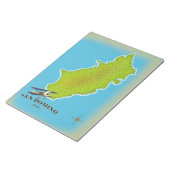 エルバ島 イタリア地図 トラベルポスター ノートパッド (アングル)