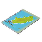 エルバ・イタリア地図と旅行のポスター ノートブック (左側)