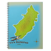エルバ・イタリア地図と旅行のポスター ノートブック (正面)