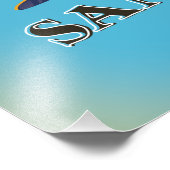 エルバ・イタリア地図と旅行のポスター フォトプリント            (角)