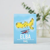エルバ，ティレニア海，トスカーナ，イタリア旅行ポスター ポストカード (スタンド正面)