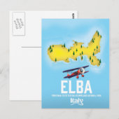 エルバ，ティレニア海，トスカーナ，イタリア旅行ポスター ポストカード (正面/裏面)