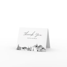 エルパソのスカイライン スケッチ 白紙 ありがとうカード