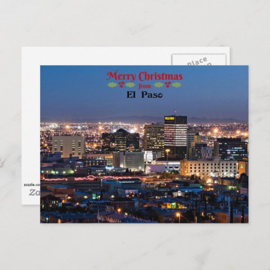 エルパソのメリークリスマス ポストカード (正面/裏面)
