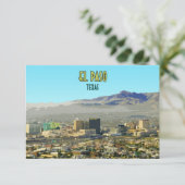 エルパソダウンタウンマウンテンテキサス州ヴィンテージフラットカード (スタンド正面)
