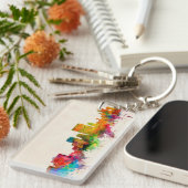 エルパソテキサス州のスカイラインの都市景観 キーホルダー (正面右)