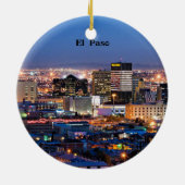 エルパソテキサス州アットナイト  セラミックオーナメント (裏面)