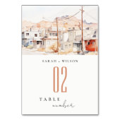 エルパソテキサス州シティスケープ水結婚色の テーブルナンバー (正面)