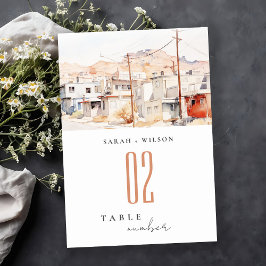 エルパソテキサス州シティスケープ水結婚色の テーブルナンバー