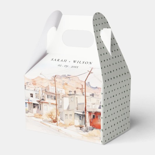 エルパソテキサス州シティスケープ水結婚色の フェイバーボックス (裏面サイド)