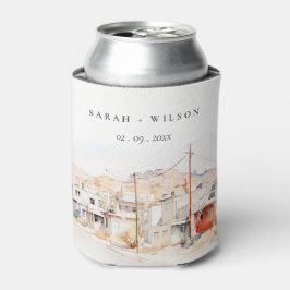 エルパソテキサス州シティスケープ水結婚色の 缶クーラー